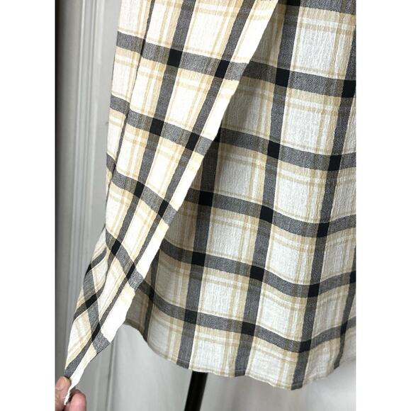 J. Jill Misses Small Plaid Sleeveless Top w/Crossover Back Coastal-NWT $60 - Picture 5 of 7